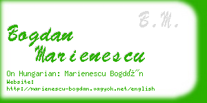 bogdan marienescu business card